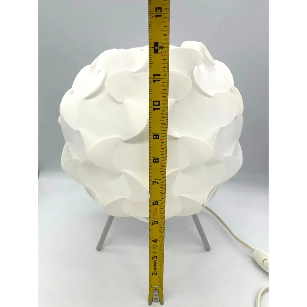 IKEA FILLSTA White Plastic Sculptural Puzzle Design Table Lamp by Gunner Jenson